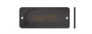 Klingelschild Koch 45 x 19 Alu schwarz poliert